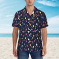 thumbnail image 4 of Balery Colored Balloons Print Men's Hawaiian Shirts Short Sleeve Beach Shirt Relaxed Fit Vacation Button Down Shirts-Large, 4 of 9