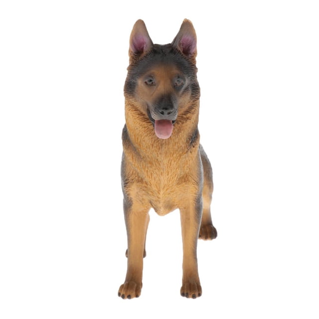 Juguete de Figura Animal de Perro Pastor Sunnimix Modelo de Animales de Granja Amarillo Claro