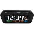 thumbnail image 2 of La Crosse Technology Color LED Alarm Clock with USB charging port, Black, 617-1485B, 2 of 7