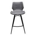thumbnail image 3 of Armen Living Zurich 26" Counter Height Metal Barstool in Vintage Pu and Black Metal Finish, 3 of 5