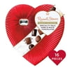 RUSSELL STOVER Valentine's Day Elegant Collection Specialty Millk, Dark & White Chocolates Diamond Brooch Heart Gift Box, 8 oz. (16 pieces)