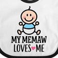 thumbnail image 4 of Inktastic My Memaw Loves Me Baby Boy Boys Baby Bib, 4 of 4
