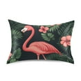 thumbnail image 7 of Yayeee Pillowcase Standard Size Set of 2 Satin Wrinkle Resistant Pillow Case, Red Flamingo Pattern, 7 of 7