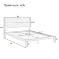 thumbnail image 4 of Mid-Century Modern Queen Size 12 Inch Bamboo Wood Platform Bed with Wood Slat Metal Support, No Box Spring Needed, Easy Assembly, Natural, 4 of 9