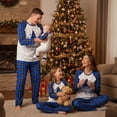 thumbnail image 3 of Family Matching Pajamas Sets Christmas Tree Printed Long Sleeve Tops with Plaid Pants 2Pcs Family Sleepwear, 3 of 9