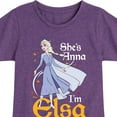 thumbnail image 3 of Disney Frozen 2 - She's Anna, I'm Elsa - Toddler & Youth Girls Short Sleeve Graphic T-Shirt, 3 of 5