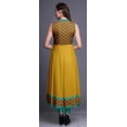 thumbnail image 4 of Bimba Robe Ikat Anarkali Goldenrod2 pour Femmes, Kurti Imprimée Ethnique Indienne, Longue Kurta, Robe de Fête, XX-Grand, 4 of 6
