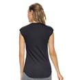 thumbnail image 3 of Expert Brand USA-Made Women's MoCA Cotton Blend Cap Sleeve T-Shirt, Black, 2XL, 3 of 5