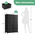 thumbnail image 6 of EDX Dresser for Bedroom with 10 Drawers, Tall Chest Organizer with Fabric Bins, Freestanding Storage Cabinet, Black, 6 of 8