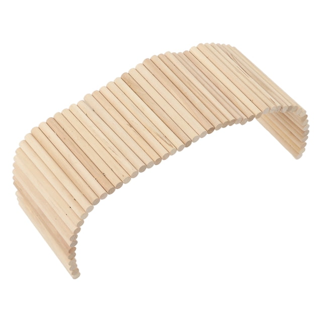Wooden Tunnel Ladder, Pet Climbing Bridge Bendable Decorative Free Safe For Rabbits 15x60cm