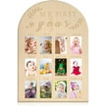 thumbnail image 5 of Chmadoxn One Year of Wood Photo Board - My First Year Month Photo Board,Girl/Boy 1st Birthday Decorations,Wood Photo Board,Milestone Board,12 Months Photo Banner, 5 of 8