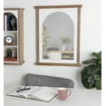 thumbnail image 5 of Kate and Laurel Brenna Coastal Arched Wall Mirror, 22 x 28, Rustic Brown and White, Decorative Mirror for Farmhouse Wall Decor, 5 of 8