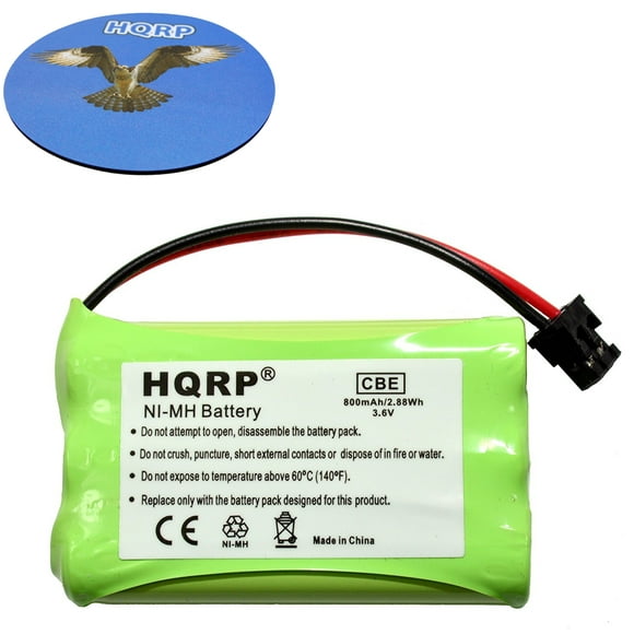 HQRP Batterie de Téléphone Sans Fil pour Lenmar CBC909, BATT-909, ER-P512 / ERP512GRN Remplacement