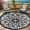 Black White, variant on Aonewoe Round Outdoor Rugs 6Ft Waterproof Patio Plastic Straw Rug Reversible Camping Carpet Indoor Outdoor Area Rug for Patio,Deck,Balcony,Picnic,Beach,Outside