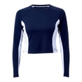 thumbnail image 2 of Speedo Women's Colorblock Long Sleeve Swim Tee, Sizes XS-XXL, 2 of 8