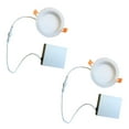 thumbnail image 5 of Bulbrite Pack of (2) 9 Watt 4'' Round Integrated LED Recessed Downlight with Metal JBOX and Baffle  4000K Cool White Light  650 Lumens, 5 of 5