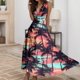 thumbnail image 1 of Vestidos de Verano Para Mujer, Moda y Sexy, Estampado de Cocoteros, Escote En V, Cintura Sin Mangas, Vestido Informal de Playa, 1 of 3