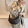thumbnail image 2 of Women Shoulder Bag Korean Styles Dumplings Bag PU Messengers Bag Leopards Print Crossbody Bag for Autumn Winter, 2 of 20