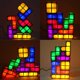 thumbnail image 4 of Rompecabezas de barra de chocolate apilable colorido con luz nocturna cuadrada Tetris, 4 of 5