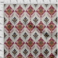 thumbnail image 4 of oneOone Silk Tabby Purple Fabric Asian Ikat Dress Material Fabric Print Fabric By The Yard 42 Inch Wide, 4 of 4