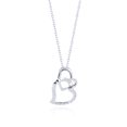 thumbnail image 4 of JeenMata Conjunto de Regalo de Joyas con Forma de Corazón Entrelazado con Diamantes, Anillo y Collar con Colgante, 4 of 6