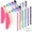 12pcs Side-opening, variant on 12 Pack Plastic Envelopes Binder Pocket 11 Holes Expandable Binder Folders for 2/3/4 Ring Document Pouch with Snap Button & Label Loose-Leaf Transparent for School Home Office (Vertical-Opening)