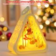 thumbnail image 6 of Yucurem Christmas Hanging Triangle Lantern with LED Lights, Light Up Christmas Theme Night Light for Christmas Tree & Home Decor Gifts (White Snowman), 6 of 9