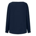 thumbnail image 6 of Casual Women's Tops Fashion Plus Size Women's Solid Color Long-sleeved Pullover Casual Fashion Top, 6 of 6