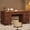 Brown, variant on Gaderth 60-Inch Executive Desk, Large Office Computer Desk with Power Outlets and Drawers and Canbinet, Modern Simple Workstations Writing Table Conference Table for Home Office
