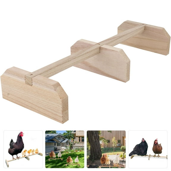 ELAYARD Natural Wood Chicken Perch Roosting Bar Light Yellow Safe for Birds and Hens