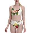 thumbnail image 2 of Picia Vintage Bike Flower Butterfly Women's High Waisted Bikini Scoop Neck Swimsuit Two Pieces Bathing Suit-X-Large, 2 of 8