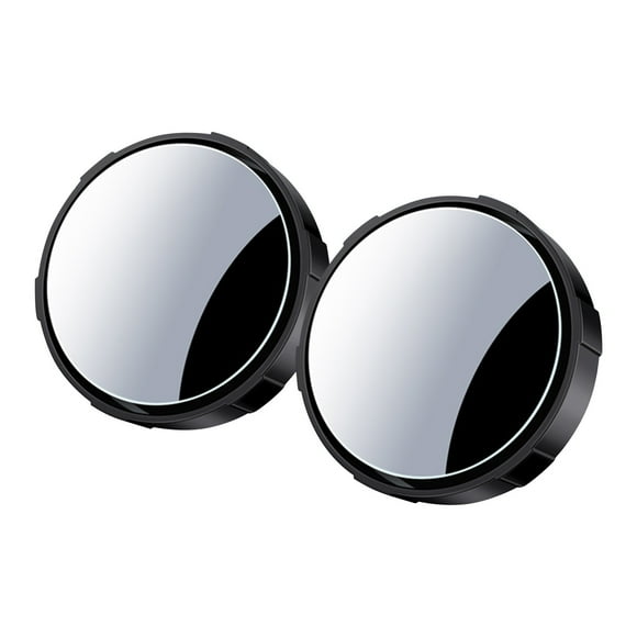 Car Mirror Light,Small Suction Cups 2Pc Car Rearview Mirror Suction Cup Type Car Small Circular Mirror 360 Degree Rotation Wide-Angle Large Field of View Reversing Assist Blind Mirror
