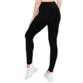 thumbnail image 3 of Women's Solid Pocket Activewear Leggings - Star Cut-Out , S, 3 of 4