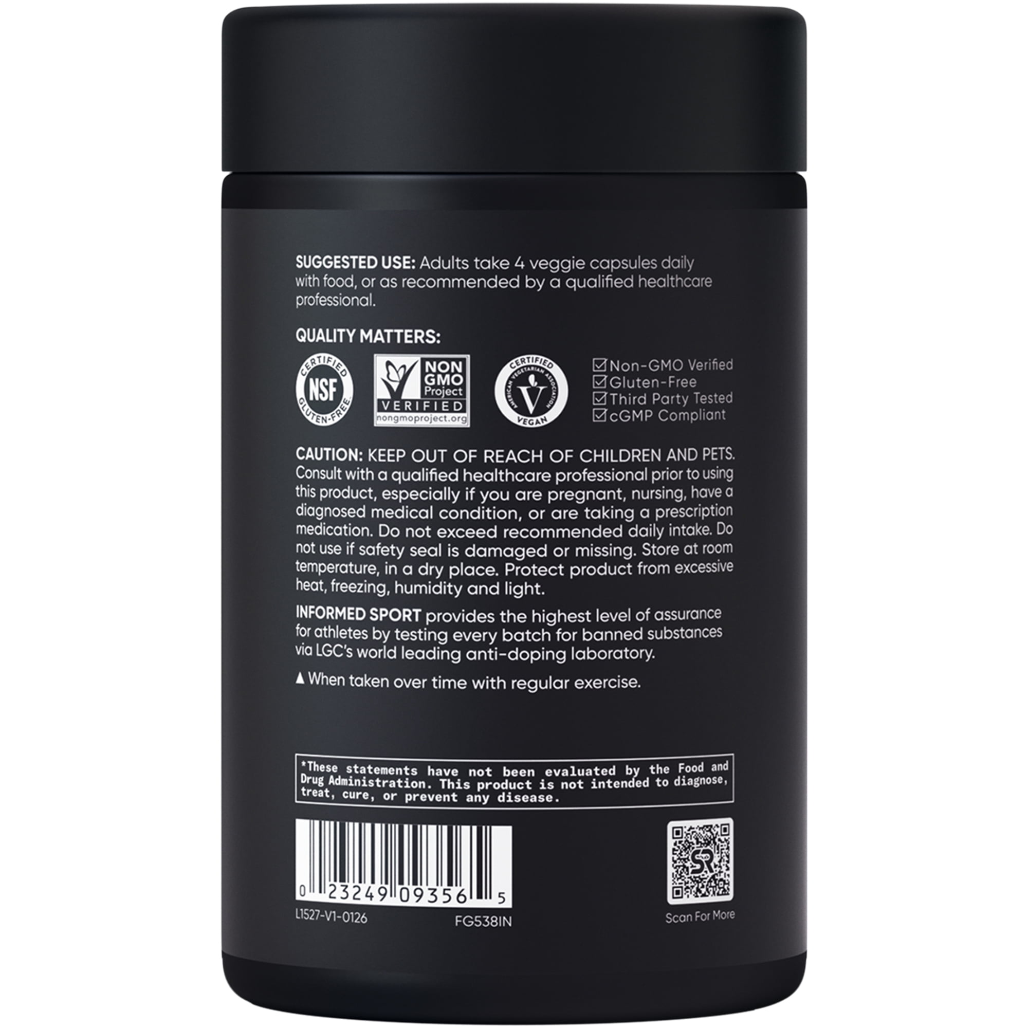 Sports Research Creatine Monohydrate 5000mg (116 veggie capsules)