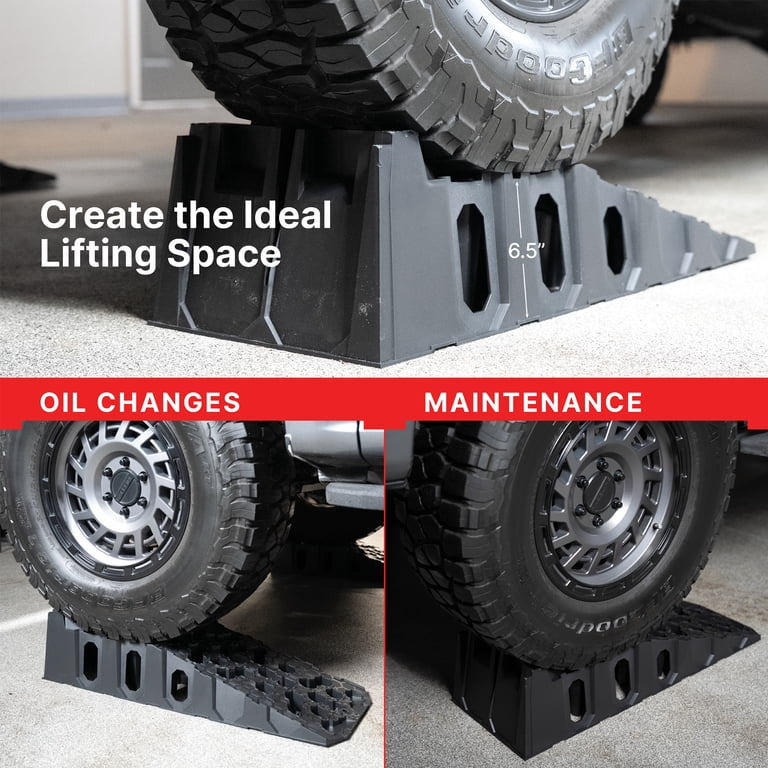Vehicle Ramps Set of 2 High-Impact Plastic photo 6
