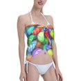 thumbnail image 4 of Kll Colorful Easter Eggs1 Print Women'S Sarong Coverups Short Bathing Suit Wrap Skirt Beach Wrap Swimsuit Cover Ups, 4 of 7