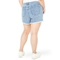 thumbnail image 3 of Celebrity Pink Juniors and Juniors Plus Ultra High Rise Fray Hem Denim Shorts, Sizes 1-24, 3 of 4