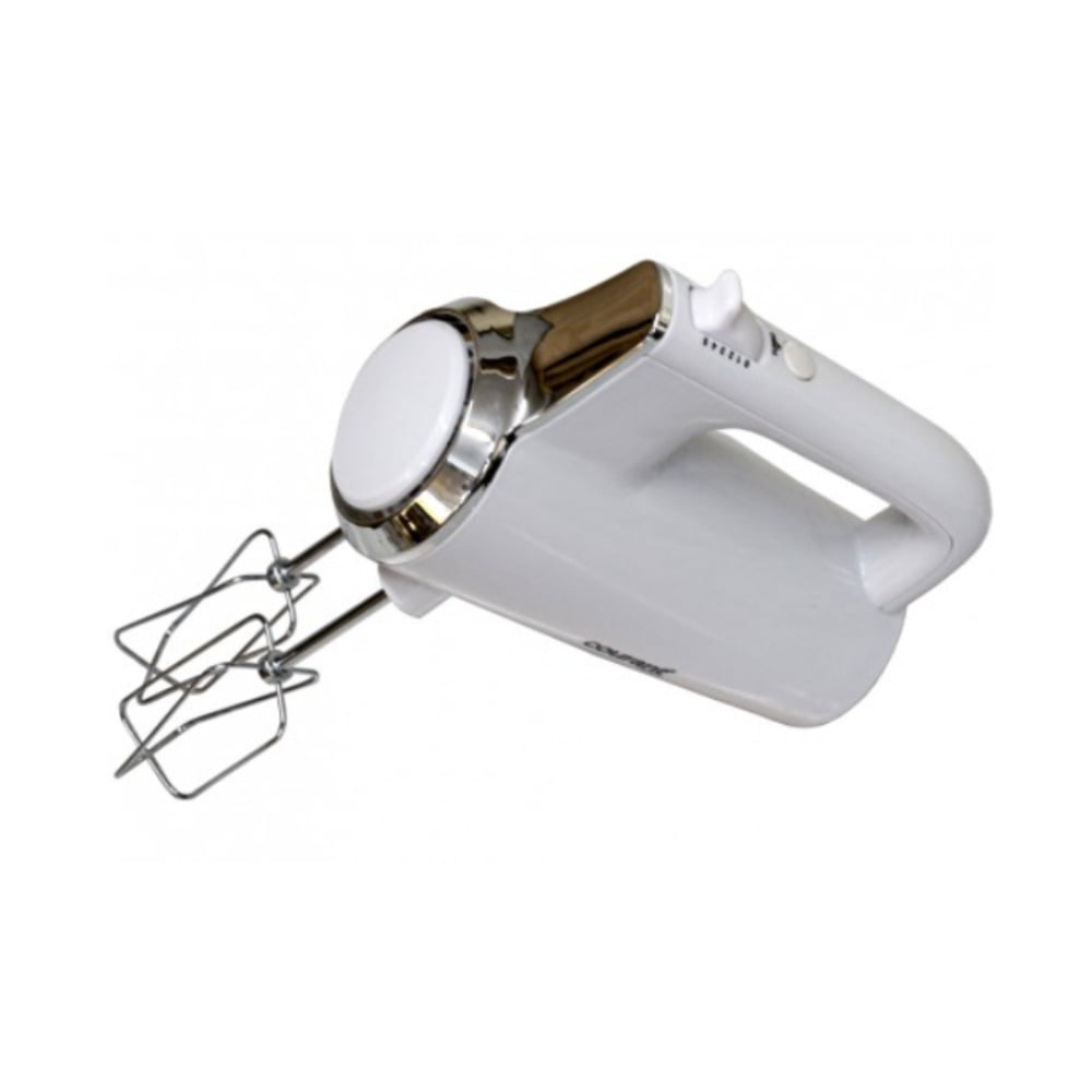 Courant 250W 5-Speed Hand Mixer with Turbo Function Eject Button and Dishwasher Safe Attachments (White)