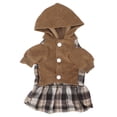 thumbnail image 1 of Vestidos cálidos para perros, ropa de invierno para mascotas, falda cálida para perros con sombrero, adecuado para perros pequeños y cachorros, 1 of 8