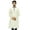 Off White And Black, variant on Atasi Designer Men's White Party Wear Kurta Pyjama Set Long Dupion Shirt-XX-Large