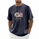 thumbnail image 1 of Tops para hombre, blusas y camisas de cuello redondo y manga corta para hombre, blusas casuales de moda con cuello redondo y manga corta para hombre, blusas de poliéster para hombre, 1 of 4