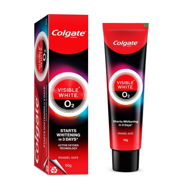 Pasta dental Colgate Visible White O2 blanqueadora 50 g