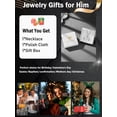 thumbnail image 3 of 925 Sterling Silver Dumbbell Necklace for Men, Hand Holding Barbell Gym Weight Pendant Necklace, 3 of 3