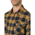 thumbnail image 4 of Wrangler® Men's and Big Men's Relaxed Fit Brushed Flannel Shirt with Long Sleeves, Sizes S-5XL, 4 of 5
