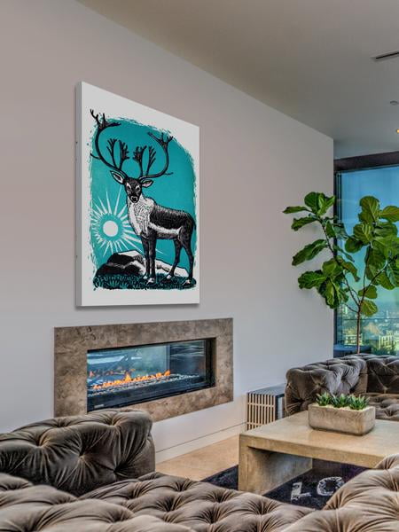 "The Caribou" Painting Print on Wrapped Canvas