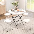 thumbnail image 4 of Costway 32" Round Folding Table Lightweight Portable Commercial Banquet Table for Picnic, 4 of 10