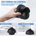 thumbnail image 2 of Limpiador de baño Macarena juego de cepillos desatascador inodoro negro, 2 of 7