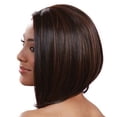 thumbnail image 2 of Nueva Peluca de Cabello Corto para Mujer Peinado Moldeador de Rostro Cabello Castaño con Degradado, 2 of 9