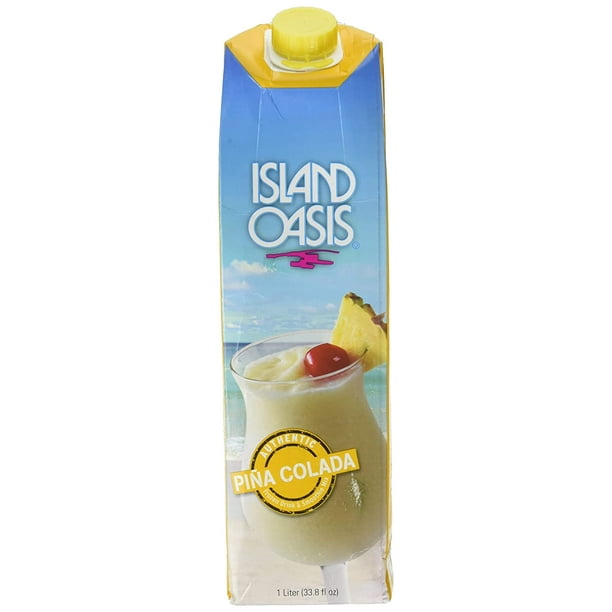 Island Oasis Premium Pina Colada Drink Mix Bottle, 1 L