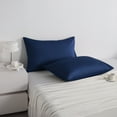 thumbnail image 7 of Super Soft Cotton Pillowcase Set of 2, Machine Washable Cotton Bed Pillow Covers with Envelope Closure, Queen Size, 20 x 30 inches, Navy Blue, 7 of 7
